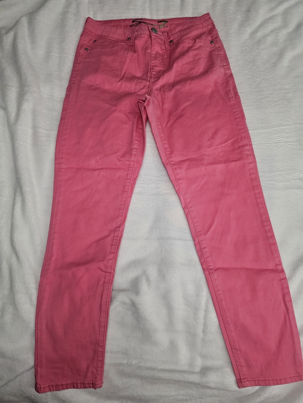 Seven7 Pink Straight Leg Jeans